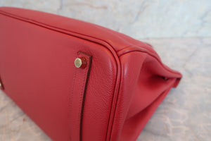HERMES／エルメス バーキン35 トゴ ルージュガランス □N刻印 ハンドバッグ 700090135