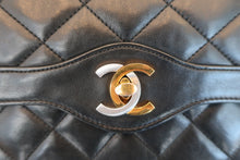 Load image into Gallery viewer, CHANEL Paris Limited Mini Matelasse Double Flap Chain shoulder bag Lambskin Black/Gold hadware Shoulder bag 600050239
