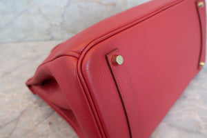 HERMES／エルメス バーキン35 トゴ ルージュガランス □N刻印 ハンドバッグ 700090135