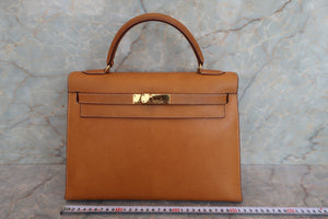 HERMES／エルメス ケリー32 ピグスキン ナチュラル 〇W刻印 ショルダーバッグ 700050194