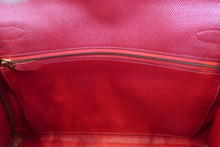 将图片加载到图库查看器，HERMES KELLY 32 Graine Couchevel leather Rouge vif 〇X刻印 Shoulder bag 800050067

