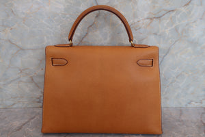 HERMES／エルメス ケリー32 ピグスキン ナチュラル 〇W刻印 ショルダーバッグ 700050194