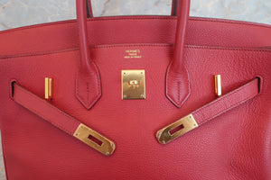 HERMES／エルメス バーキン35 トゴ ルージュガランス □N刻印 ハンドバッグ 700090135