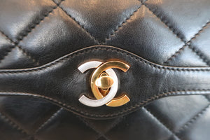 CHANEL/シャネル パリ限定マトラッセダブルフラップチェーンショルダーバッグ ラムスキン ブラック/ゴールド金具 ショルダーバッグ 600070044