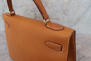 HERMES／エルメス ケリー32 ピグスキン ナチュラル 〇W刻印 ショルダーバッグ 700050194
