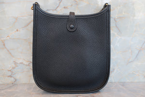 HERMES／エルメス エブリンTPM トリヨンクレマンス ブラック C刻印 ショルダーバッグ 700040155