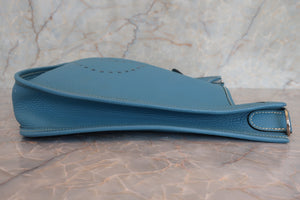 HERMES／エルメス エブリン1PM トリヨンクレマンス ブルージーン □I刻印 ショルダーバッグ 700030038