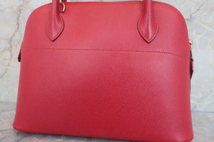 HERMES／BOLIDE 27 Graine Couchevel leather Rouge vif 〇Z Engraving Shoulder bag 600080121