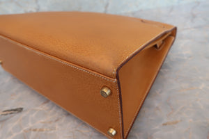 HERMES／エルメス ケリー32 ピグスキン ナチュラル 〇W刻印 ショルダーバッグ 700050194