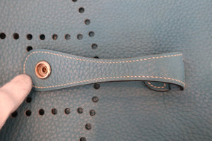 HERMES／エルメス エブリン1PM トリヨンクレマンス ブルージーン □I刻印 ショルダーバッグ 700030038