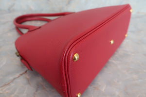 HERMES／BOLIDE 27 Graine Couchevel leather Rouge vif 〇Z刻印 Shoulder bag 600080121