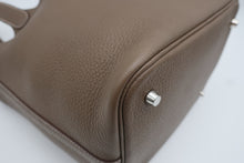 将图片加载到图库查看器，HERMES PICOTIN LOCK MM Clemence leather Etoupe gray U刻印 Hand bag 800090247
