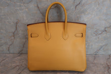 Load image into Gallery viewer, HERMES BIRKIN 25 Epsom leather Soleil □M Engraving Hand bag 600090092
