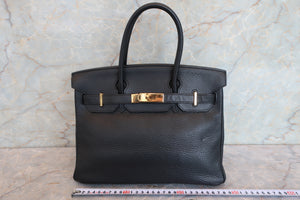 HERMES／エルメス バーキン30 トリヨンクレマンス ブラック □K刻印 ハンドバッグ 700090140