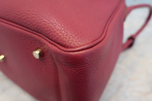 HERMES／エルメス リンディ34 トリヨンクレマンス ルビー □O刻印 ショルダーバッグ 700070016