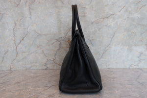 HERMES／エルメス バーキン30 トリヨンクレマンス ブラック □K刻印 ハンドバッグ 700090140