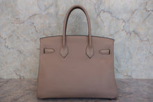 将图片加载到图库查看器，HERMES BIRKIN 30 Clemence leather Gris tourterelle □K刻印 Hand bag 800080062
