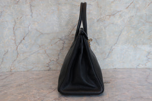 HERMES／エルメス バーキン30 トリヨンクレマンス ブラック □K刻印 ハンドバッグ 700090140