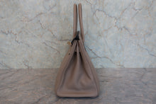 将图片加载到图库查看器，HERMES BIRKIN 30 Clemence leather Gris tourterelle □K刻印 Hand bag 800080062
