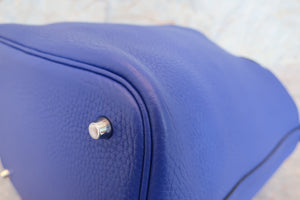 HERMES／エルメス ピコタンロックＭＭ トリヨンクレマンス ブルーエレクトリック A刻印 ハンドバッグ 700020101