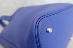 HERMES／エルメス ピコタンロックＭＭ トリヨンクレマンス ブルーエレクトリック A刻印 ハンドバッグ 700020101