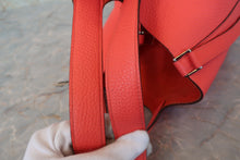 将图片加载到图库查看器，HERMES PICOTIN LOCK MM Clemence leather Rose texas Y刻印 Hand bag 700100147
