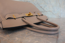 将图片加载到图库查看器，HERMES BIRKIN 30 Clemence leather Gris tourterelle □K刻印 Hand bag 800080062
