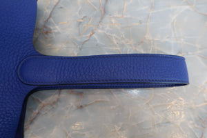 HERMES／エルメス ピコタンロックＭＭ トリヨンクレマンス ブルーエレクトリック A刻印 ハンドバッグ 700020101