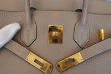 将图片加载到图库查看器，HERMES BIRKIN 30 Clemence leather Gris tourterelle □K刻印 Hand bag 800080062
