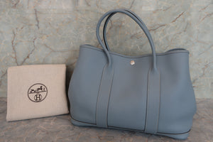 HERMES／エルメス ガーデンパーティPM ネゴンダ ブルーリン トートバッグ □Q刻印 トートバッグ 700080070
