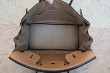 将图片加载到图库查看器，HERMES BIRKIN 30 Clemence leather Gris tourterelle □K刻印 Hand bag 800080062
