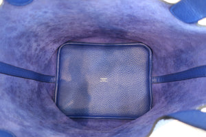 HERMES／エルメス ピコタンロックＭＭ トリヨンクレマンス ブルーエレクトリック A刻印 ハンドバッグ 700020101