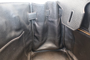 HERMES／エルメス バーキン30 トリヨンクレマンス ブラック □K刻印 ハンドバッグ 700090140