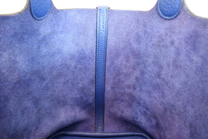 HERMES／エルメス ピコタンロックＭＭ トリヨンクレマンス ブルーエレクトリック A刻印 ハンドバッグ 700020101