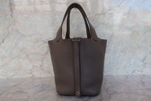 将图片加载到图库查看器，HERMES PICOTIN LOCK PM Clemence leather Etain □O刻印 Hand bag 700100166
