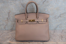 将图片加载到图库查看器，HERMES BIRKIN 25 Togo leather Gris tourterelle □M刻印 Hand bag 600090091
