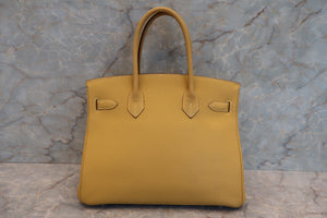 HERMES／エルメス バーキン30 トゴ カリー □L刻印 ハンドバッグ 700070044