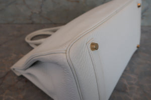 HERMES／エルメス バーキン35 トリヨンクレマンス ホワイト □H刻印 ハンドバッグ 700090137