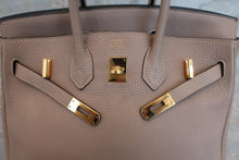 将图片加载到图库查看器，HERMES BIRKIN 25 Togo leather Gris tourterelle □M刻印 Hand bag 600090091
