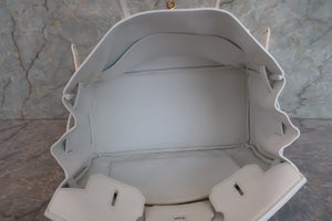 HERMES／エルメス バーキン35 トリヨンクレマンス ホワイト □H刻印 ハンドバッグ 700090137