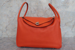 HERMES／エルメス リンディ34 エバーカラー オレンジ □Q刻印
