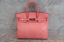 Load image into Gallery viewer, HERMES BIRKIN 25 Lizard Bougainvillier A Engraving Hand bag 600080137
