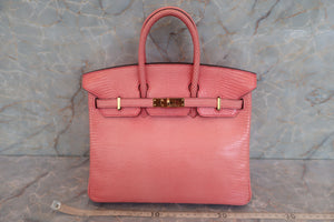 HERMES BIRKIN 25 Lizard Bougainvillier A刻印 Hand bag 600080137