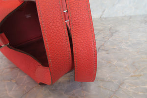 HERMES／エルメス ピコタンロックＭＭ トリヨンクレマンス ローズジャイプール □R刻印 ハンドバッグ 700060094