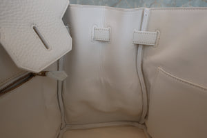 HERMES／エルメス バーキン35 トリヨンクレマンス ホワイト □H刻印 ハンドバッグ 700090137