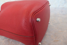将图片加载到图库查看器，HERMES PICOTIN LOCK PM Clemence leather Rouge garance Hand bag 700100196
