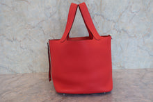将图片加载到图库查看器，HERMES PICOTIN LOCK MM Clemence leather Rouge de coeur Y刻印 Hand bag 800080098
