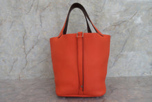 將圖片載入圖庫檢視器 HERMES／エルメス ピコタンロックエクラＭＭ トリヨンクレマンス/ヴォースイフト オレンジポピー/ボルドー A刻印 ハンドバッグ 700060090
