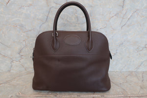 HERMES BOLIDE 35 Clemence leather Chocolat □L刻印 Shoulder bag 500090180