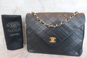 CHANEL/シャネル マトラッセシングルフラップチェーンショルダーバッグ ラムスキン ブラック/ゴールド金具 ショルダーバッグ 600070054